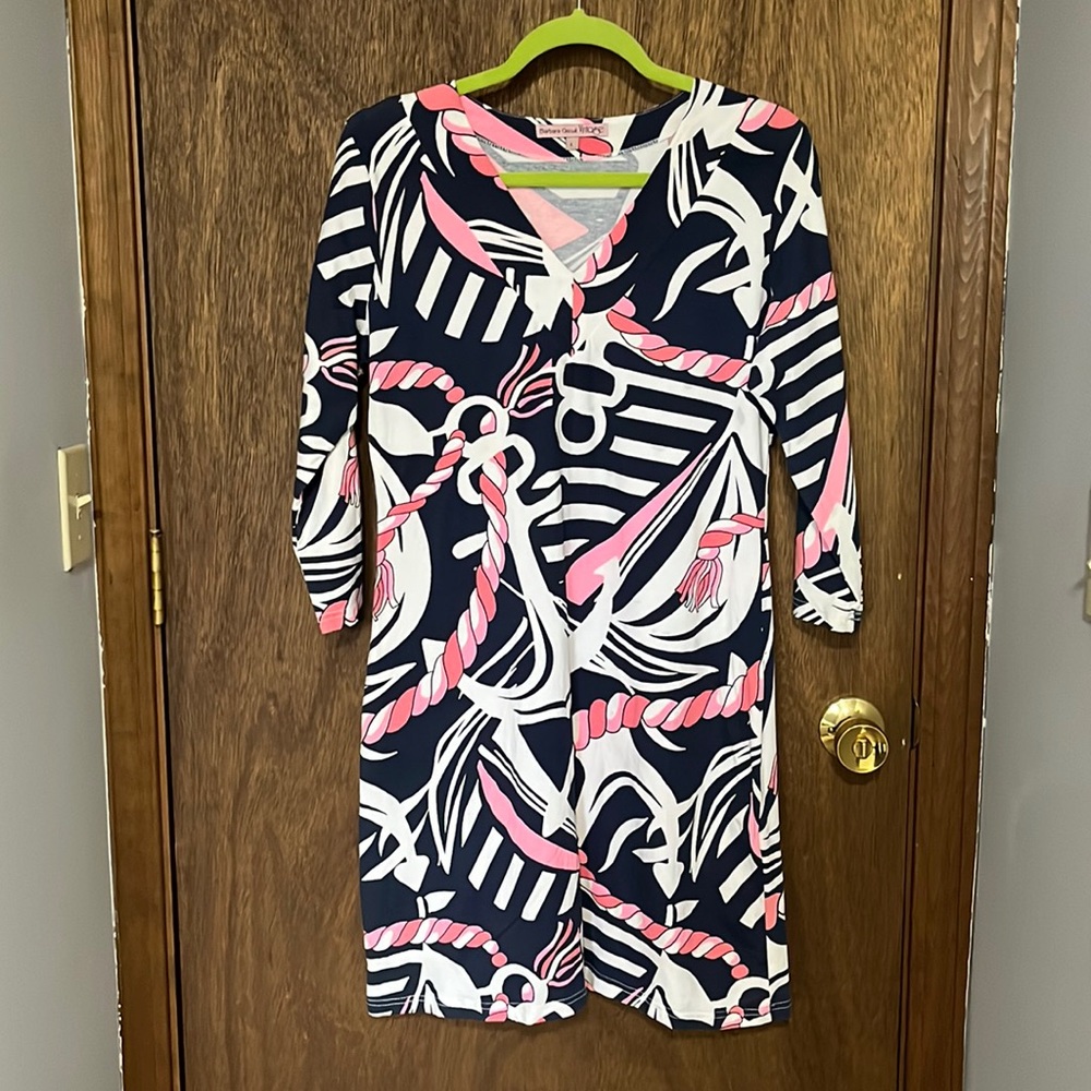V neck nautical themed dress